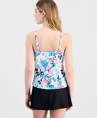 Island Escape Womens Beach Underwire Tankini Top Skirt