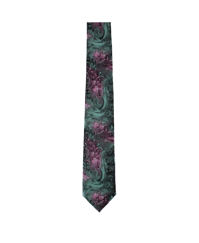 Trafalgar Big & Tall Arcane Storm Silk Novelty Neck Tie
