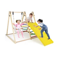 Hongge 4 in 1 Indoor Jungle Gym with Baby Swing and Ramp