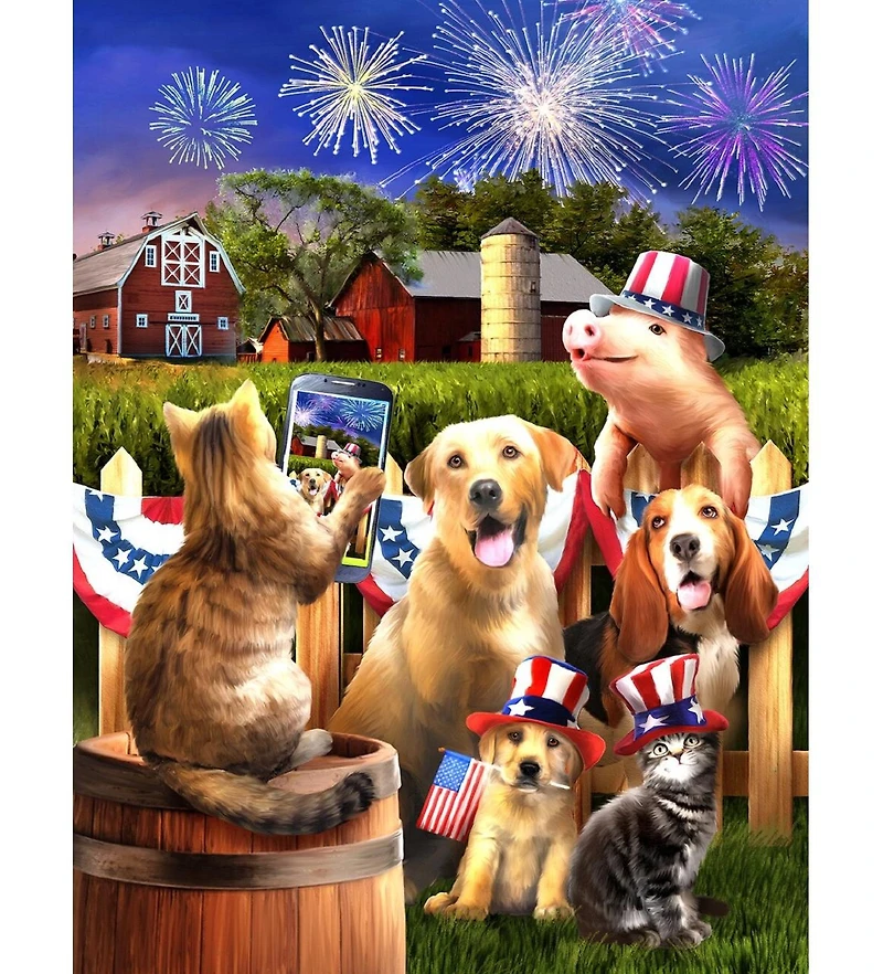 SunsOut Say Cheese 300 piece Jigsaw Puzzle for Adults Fourth of July