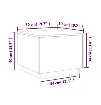 vidaXL Coffee Table Brown Oak Engineered wood 19.7x19.7x15.7 in