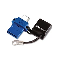 Verbatim 99154 Store n' Go 32 Gb Dual Usb 3.0 Flash Drive for Usb-c Devices - Blue
