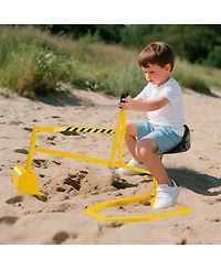 Hongge Kids Metal Sand Digger Ride On Toy Excavator with 360° Swivel Seat