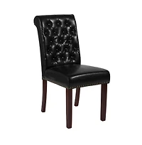 Merrick Lane Falmouth Upholstered Parsons Chair with Nailhead Trim