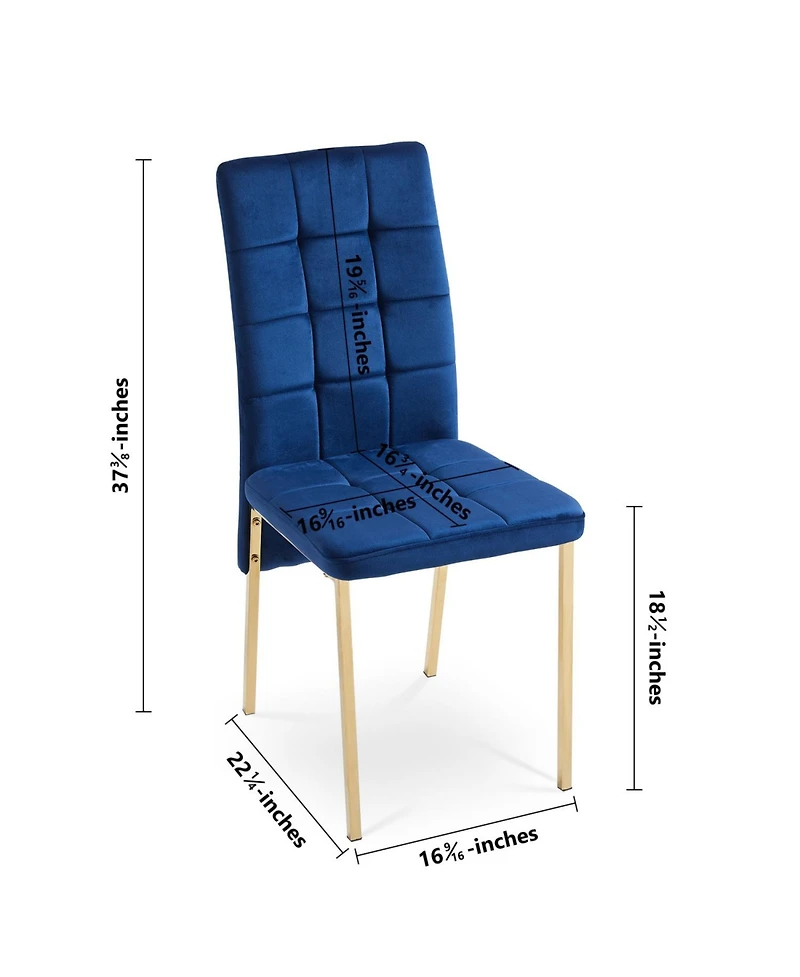 Streamdale Modern Velvet Nordic Dining Chair Set (4)