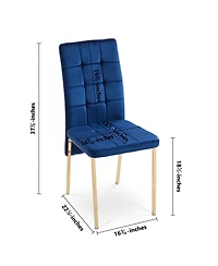 Streamdale Modern Velvet Nordic Dining Chair Set (4)