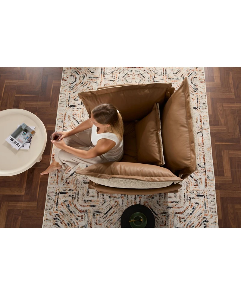 Streamdale Furniture Modern Style Chenille Oversized Armchair Accent Chair Single Sofa Lounge Chair for Living Room