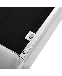 Streamdale Furniture Pu Leather Dining Chairs Chrome Legs