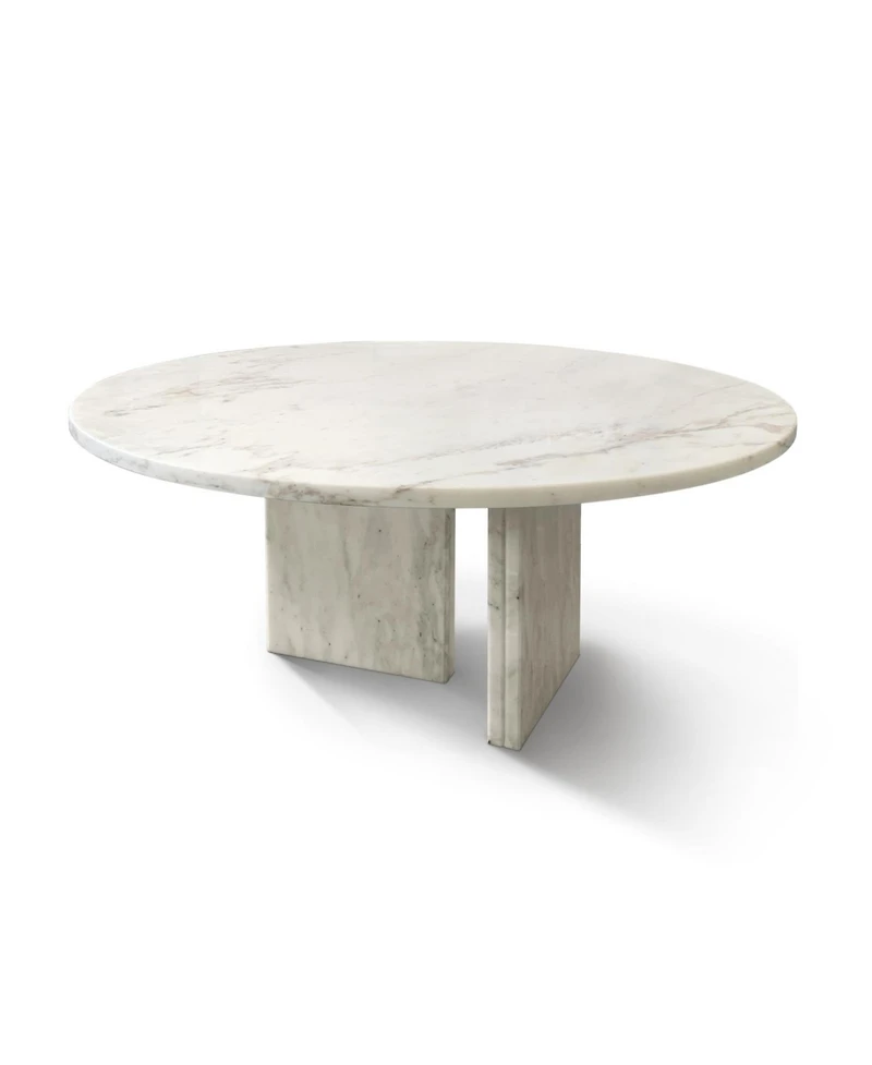 Streamdale Furniture White Marble Coffee Table - Small 27.6