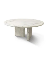 Streamdale Furniture White Marble Coffee Table - Small 27.6