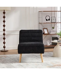 Streamdale Furniture Modern Upholstered Accent Chair, Chenille, Black