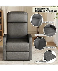 Streamdale Furniture Modern Manual Recliner Chair - Slate Grey