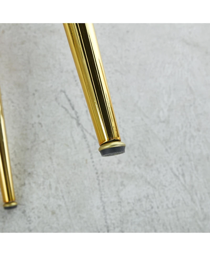 Streamdale Furniture Extendable Dining/Office/Coffee Table, Metal Leg, Mdf Top, Golden/Black