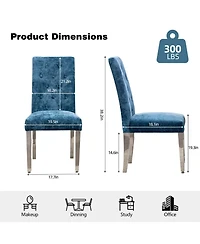 Streamdale Furniture Streamdale Modern Velvet Dining Chairs (Set of 2)