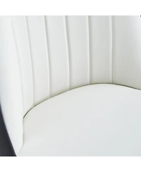 Streamdale Furniture Modern Dual Tone Pu Leather Dining Chairs