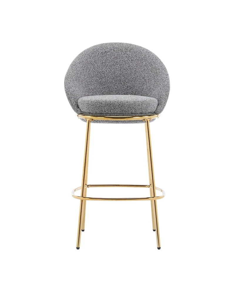 Streamdale Furniture Celano Gold & Gray Upholstered Barstools (Set of 2 )