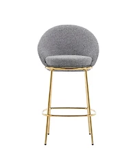 Streamdale Furniture Celano Gold & Gray Upholstered Barstools (Set of 2 )