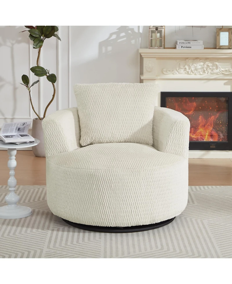 Streamdale Furniture 360 Swivel Accent Chair - Modern Comfort for Home & Office