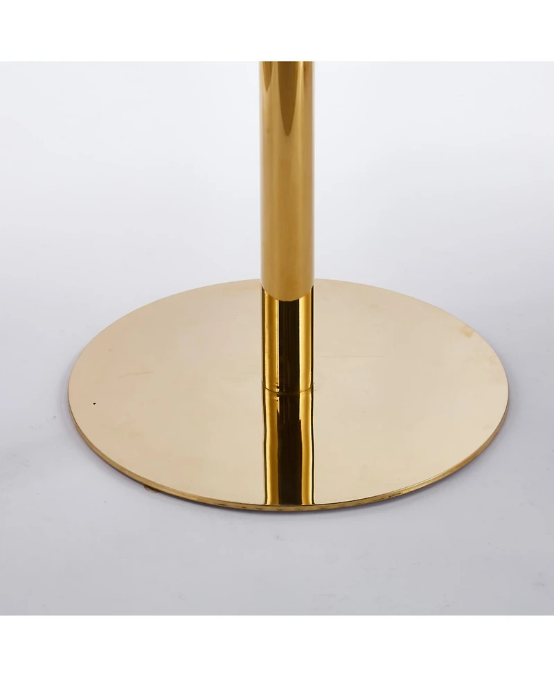 Streamdale Furniture 31.5" Golden & White Tulip Bar Table - Round Mdf Top