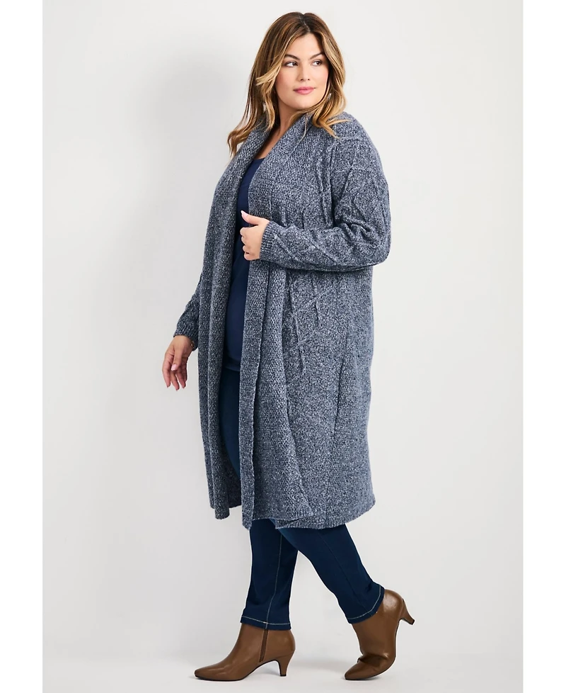 Avenue Women's Paris Longline Cable Cardi