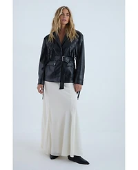 Nasty Gal Women's Fringe Faux Leather Belted Jacket