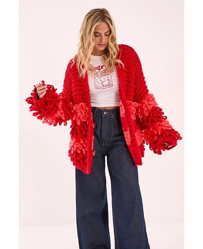 Nasty Gal Women's Extreme Stripe Loopy Cardigan