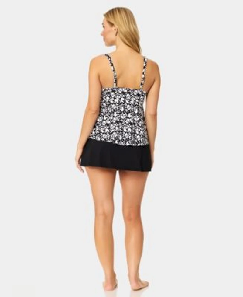 Island Escape Womens Laguna Scoop Neck Tankini Top Skirt