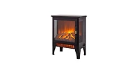 Flynama 17 inch Freestanding Electric Fireplace Stove heater with 3D Flame effect,Black