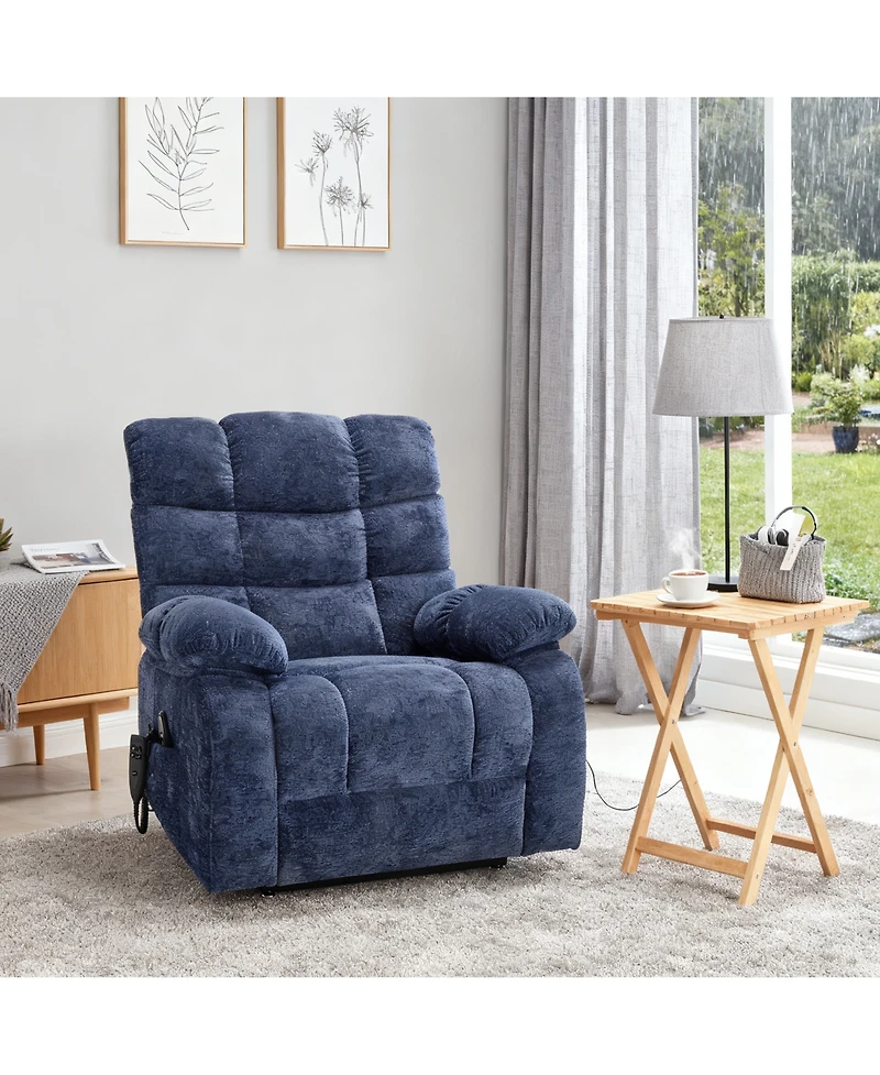 Clihome Lift Recliner Chair Heat Massage Dual Motor Infinite Position Up to 350 Lbs Large Electric Power