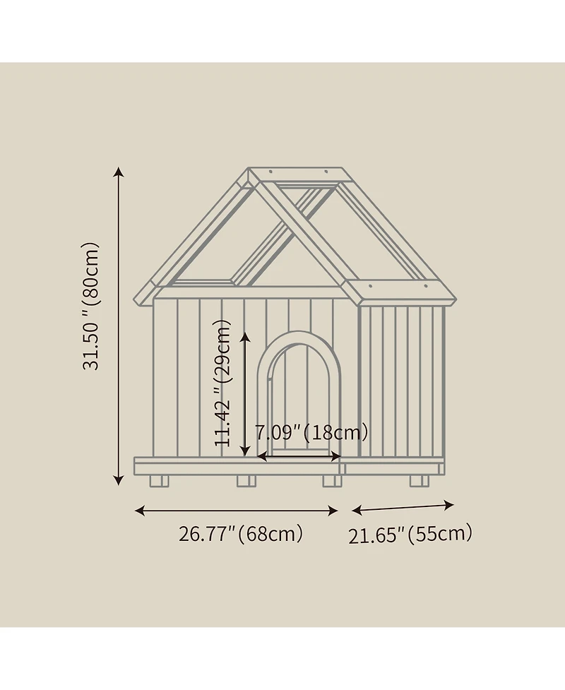 Zeus & Ruta Fsc Cedar Floral Carved Transparent Roof Cat House