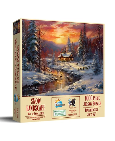 SunsOut Snow Landscape 1000 piece Jigsaw Puzzle for Adults