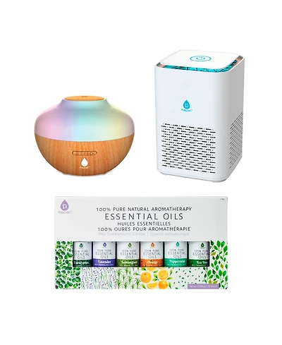 Pursonic Ultimate Wellness Bundle: Air Purifier, Diffuser & Essential Oils Set