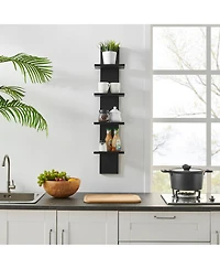 Danya B Arica Utility Column 4-Tier Spine Wall Shelves