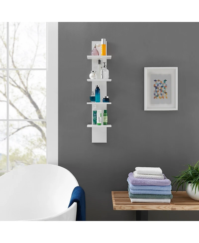 Danya B Arica Utility Column 4-Tier Spine Wall Shelves