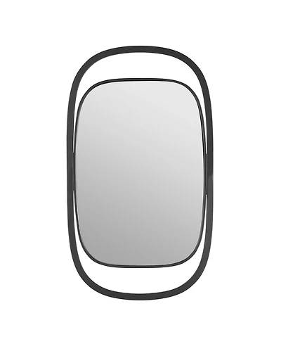 Danya B Sonya 29.6-inch Contemporary Rectangular Wall Mirror with Black Iron Frame