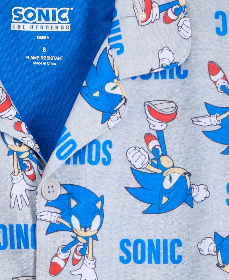 Sonic Boys' 4-10 the Hedgehog Pajamas, 2-Piece Set