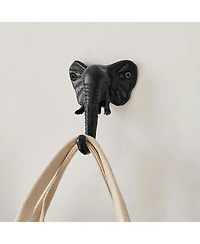 Danya B 4 Piece Elephant Head with Trunk Decorative Wall Hook Set