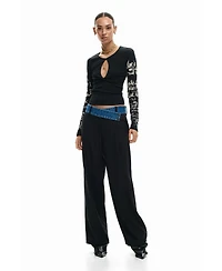 Desigual Women's T-shirt opening lettering