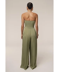 Jluxlabel Women's Clara Wide Leg Pleated Trousers
