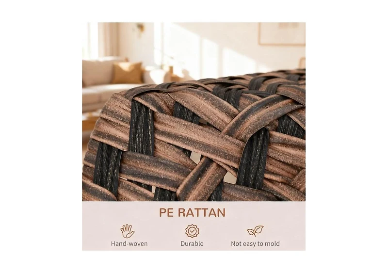 Zeus & Ruta Hand Woven Banana Leaf Elevated Cat Bed with Cushion