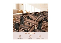 Zeus & Ruta Hand Woven Banana Leaf Elevated Cat Bed with Cushion