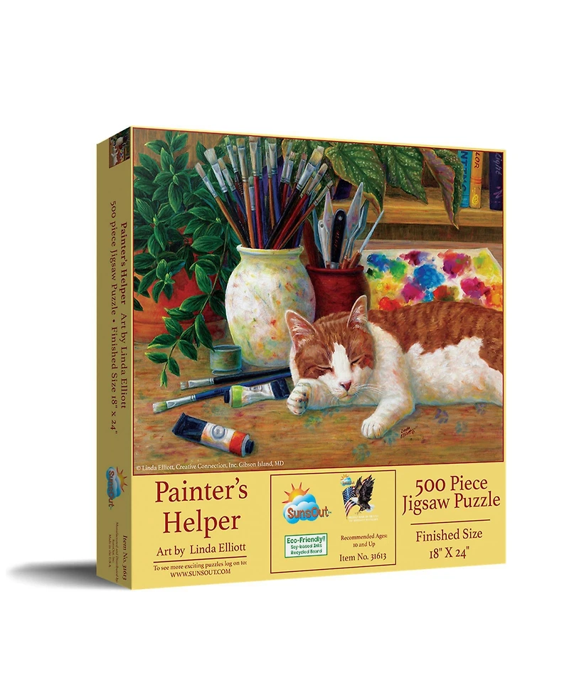 SunsOut Painter's Helper 500 piece Jigsaw Puzzle for Adults