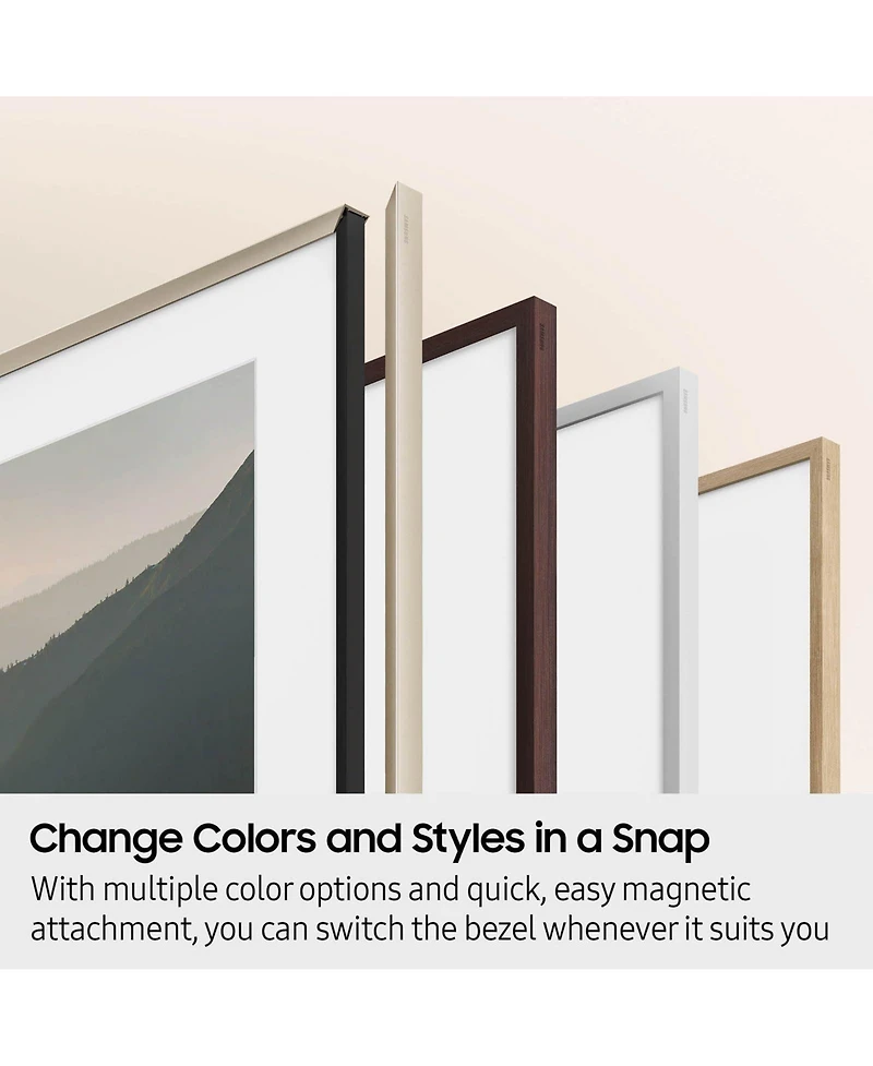 Samsung QN65LS03FAFXZA 65" The Frame Qled 4K Art Mode Smart Tv with a Vg-SCFF65BWBZA Customizable Bezel