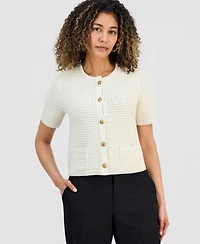 I.n.c. International Concepts Petite Short-Sleeve Cardigan, Macy's Exclusive