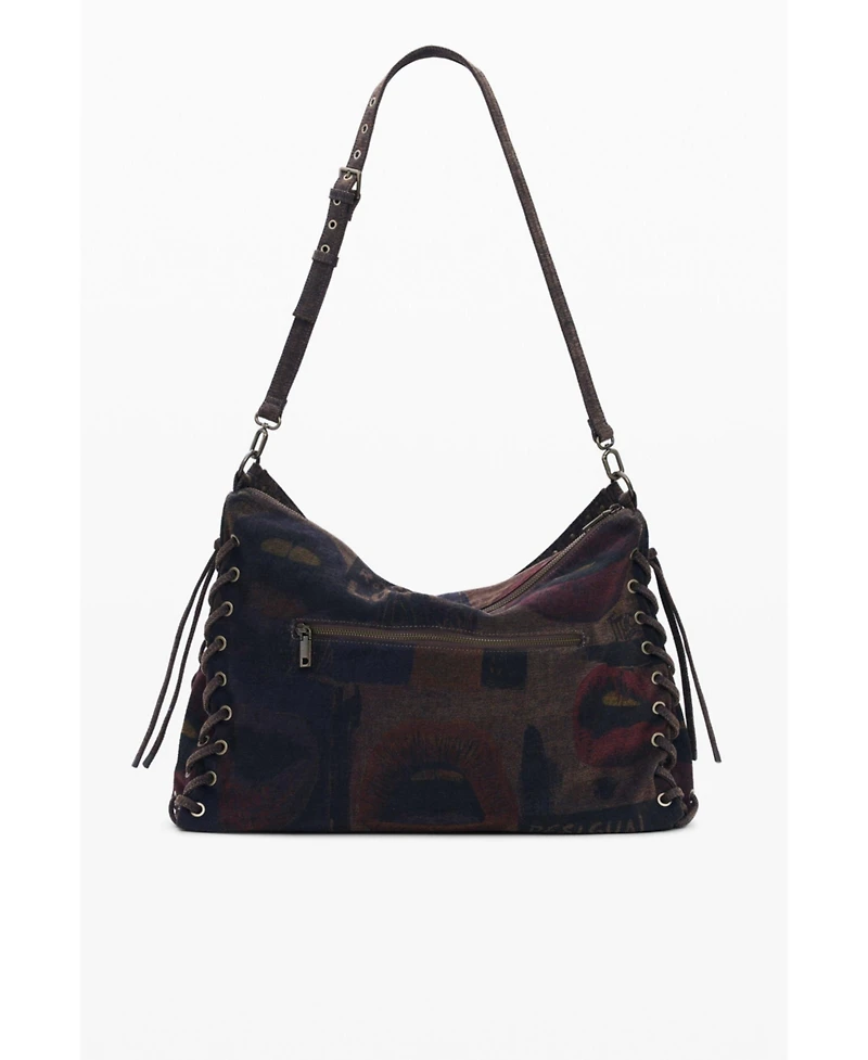 Desigual Women's Large graffiti lips bag