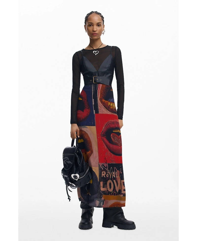 Desigual Women's Backpack buckles hearts