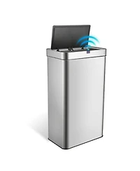 Mega Casa 18 Gallon Stainless Steel Rectangular Motion Sensor Trash Can for Kitchen