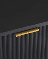 Manhattan Comfort Dumbo Fluted 2-Drawer Wood Nightstand, Set of 2