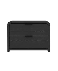Manhattan Comfort Grace 28" Wood 2-Drawer Nightstand