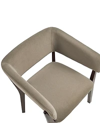 Manhattan Comfort Blake Faux Mohair Upholstered 26" Beech Wood Dining Armchair